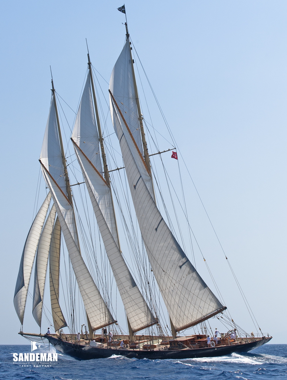 three masted yacht